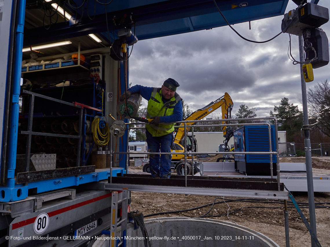10.01.2023 - Baustelle an der Quiddestraße Haus für Kinder in Neuperlach